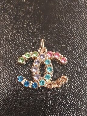 CC Multicolor Rainbow Crystal Charm Pendant